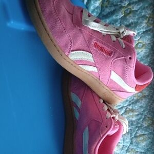 Reebok Pink and White Athletic Shoes